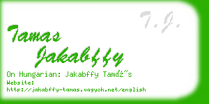 tamas jakabffy business card